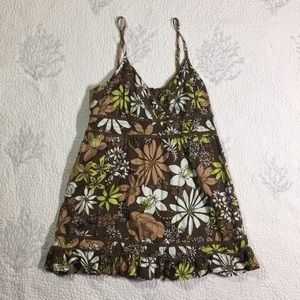 Split spaghetti string Shirt. With back zipper